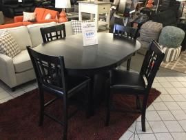 CLEARANCE 5 PC Counter Height Dining Set (Table and 4 Counter Height Chairs)