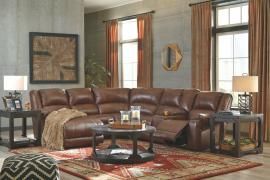 Billwedge Canyon by Ashley 19402 Top Grain Leather Reclining Sectional Sofa