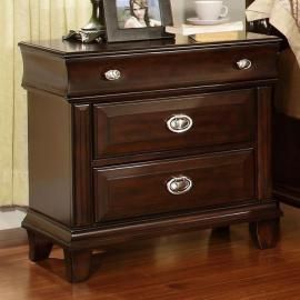 Clearance 202812 Three Drawer Night Stand Cappuccino