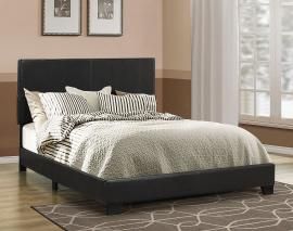 Dorian 300761KW California King Upholstered Bed Frame in Black Leatherette