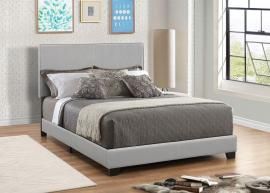 Dorian 300763KE Eastern King Upholstered Bed Frame In Grey Leatherette
