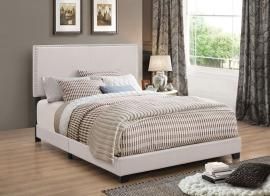Boyd 350051KW California King Upholstered Ivory Fabric Bed Frame