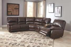 Hallettsville Saddle by Ashley 35300 Power Reclining Sectional Sofa
