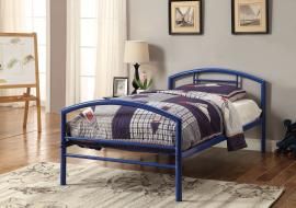 Baines Collection 400029T Blue Metal Twin Bed Frame