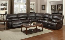 Lakewood Collection 4400 Brown Reclining Sectional