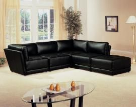 Zachary Collection 500891 Black Modular Sectional Sofa
