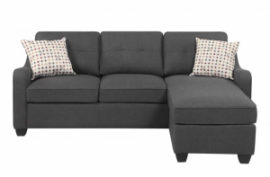 Dark Grey Fabric Sectional with Chaise 508321 by Coaster