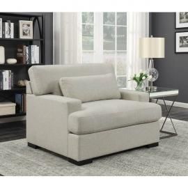 Becca by Scott Living 508423 Beige Linen-Like Fabric Chair