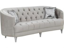 Avonlea Collection By Coaster 508461 Grey Velvet Sofa