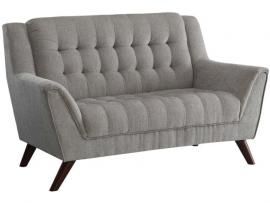 Baby Natalia Collection by Coaster 511032 Dove Grey Chenille Fabric Loveseat