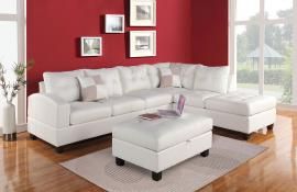 Kiva Collection 51175 White Sectional Sofa
