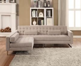 Sampson 54180 Modern Beige Reversible Chaise Sectional