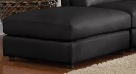 Quinn Black Bonded Leather Storage Ottoman 551033 by Coaster