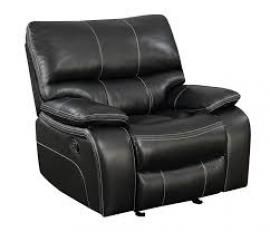 Willemse Black Leatherette Motion Single Recliner 601936 by Coaster