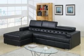 Floria Black Collection 6122BK Modern Sectional