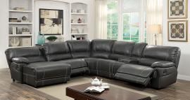 Estrella 6131GY Gray Reclining Console Chaise Sectional Sofa