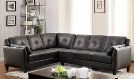 Pierre Collection 6268BK Black Sectional Sofa
