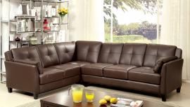 Pierre Collection 6268BR Brown Sectional Sofa
