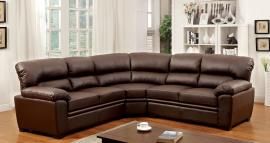 Rio 6325BR Brown Leatherette Sectional Sofa