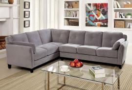 Peever 6368GY Gray Contemporary Sectional Sofa