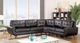 Kate 6506 Black Mid Century Modern Sectional Sofa