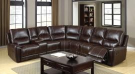 Keystone 6559 Brown Reclining Console Sectional Sofa