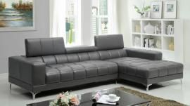 Bourdet Collection 6669GY Grey Modern Sectional Sofa