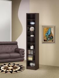 Byra Collection 800285 Nine Tier Bookcase in Cappuccino Finish