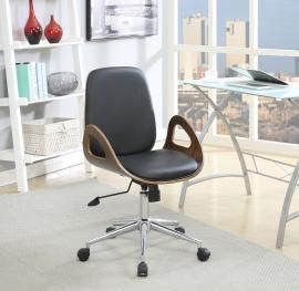 Ecru 800736 Mid Century Modern Black Office Chair