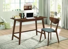 Camila Collection 801095 2-Piece Walnut-Finish Desk and Chair Set