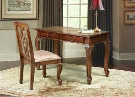 Grace Collection 801127 Golden-Brown Writing Desk and Chair Set