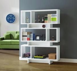 Carolyn Collection 801406 Modern-Style White Bookcase
