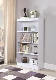 Blanca Collection 801797 Four-Tier White Bookcase