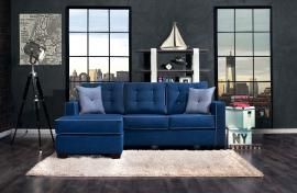 Ravel 8852 Blue Sectional Sofa