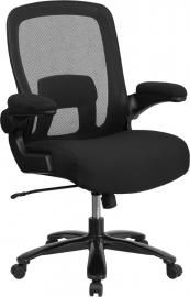 Flash Furniture Hercules Big & Tall 500 LB Rated Black Mesh Swivel Chair