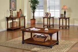 Bozeman by Furniture of America Antique Oak CM4102-3PK Coffee Table Set