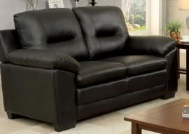 Parma Black Leatherette Loveseat CM6324BK-LV by Furniture of America