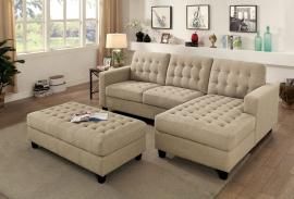 Norma Deep Tufted Sectional with Ottoman CM6440 by Furniture of America