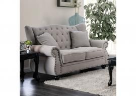 Ewloe Light Gray Fabric Loveseat CM6572GY-LV by Furniture of America