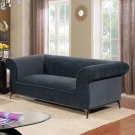 Gresford Gray Fabric Loveseat CM6952-LV by Furniture of America