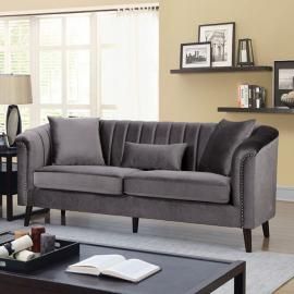 Dawn Gray Fabric Sofa CM6955-SF by Furniture of America