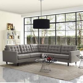 Priscilla EEI-1417GY Gray Sectional Sofa