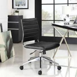Jive EEI-1525 Black Armless Mid-Back Office Chair