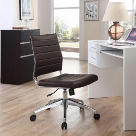 Jive EEI-1525 Brown Armless Mid-Back Office Chair