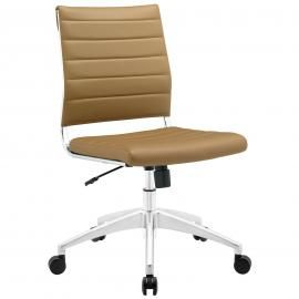 Jive EEI-1525 Tan Armless Mid-Back Office Chair