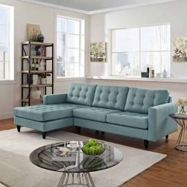 Naomi EEI-1666LB Light Blue Sectional Sofa