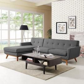 Engage EEI-1792-3GY Gray Left-Facing Sectional Sofa