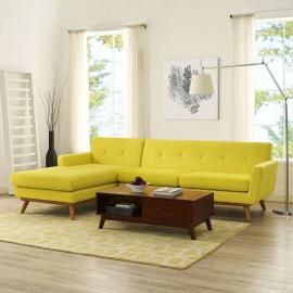 Engage EEI-1792-3YW Yellow Left-Facing Sectional Sofa