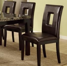 Poundex F1051 Dark Brown Dining Chair Set of 2