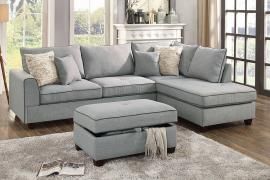 June Collection F6543 Reversible Light Grey Sectional